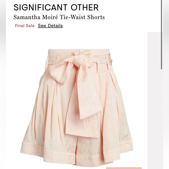 SIGNIFICANT OTHER
Samantha Moiré Tie-Waist Shorts size 4 - Picture 1 of 8